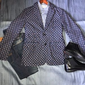 Engineered Garments Navy Floral Blazer